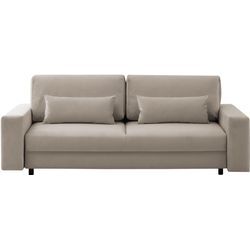 Schlafsofa "Imoga, Polster mit Schlaffunktion, 3-Sitzer Sofa, Couch mit Bettkasten", grau (taupe), B:250cm H:90cm T:108cm, LEGER HOME BY LENA GERCKE, Sofas, in modernen Farben und Stoffen, Bettfunktion, Liegefläche: 200x150 cm