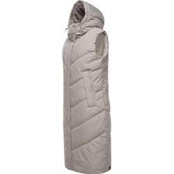 Steppweste RAGWEAR "Suminka Vest", Damen, Gr. 4XL (48), beige (elfenbeinfarben), Außenmaterial: 100% Polyester, Innenfutter: 100% Polyester, Wattierung: 100% Polyester, modisch, gerade knielang, hoch geschlossener Ausschnitt, Westen, Wasserdichte, lange Damen Winterweste