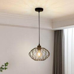 Gbly - Hängelampe Industrial Schwarz Pendelleuchte - Hängeleuchte Metall Vintage E27 Pendellampe Retro Esszimmer Lampe Küche Hängend Wohnzimmer Flur