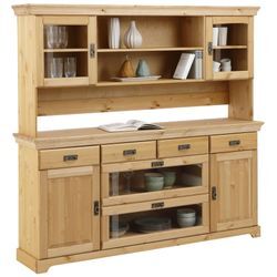 Buffet HOME AFFAIRE "Ruegen", beige (kiefer), B:180cm H:168cm T:40cm, Massivholz, Schränke, zertifiziertes Massivholz, im Landhausstil, Topseller