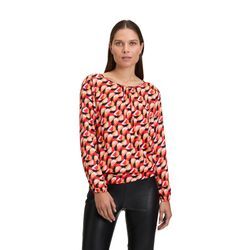 Schlupfbluse BETTY BARCLAY "Betty Barclay Schlupfbluse mit Muster" Gr. 36, rot (rot, schwarz), Damen, Obermaterial: 100% Viskose., Blusen