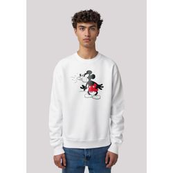 Sweatshirt F4NT4STIC "Disney Micky Maus Vintage Retro Zeichentrick", Herren, Gr. L, weiß, Obermaterial: 85% Baumwolle, 15% Polyester, casual, regular fit, Rundhals, Langarm ohne Bündchen, Sweatshirts, Premium Qualität