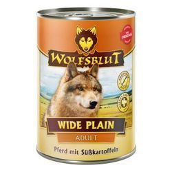 WOLFSBLUT Adult Wide Plain - Pferd mit Süßkartoffeln - 6x395g