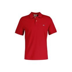 Poloshirt GANT "Poloshirt Regular Shield Pique Polo 1er Pack", Herren, Gr. 4XL, rot (ruby), Obermaterial: 100% Baumwolle CO., Kurzarm, Shirts