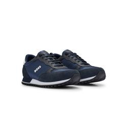 Sneaker BOSS "Sneaker Parkour-L Runn ny", Herren, Gr. 43, blau (dunkelblau), Obermaterial: 100% Polyester PES. Futter: 100% Polyester PES. 100% Synthetik synthetic., Schuhe