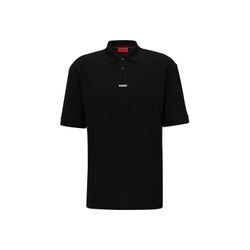 Poloshirt HUGO "Poloshirt Dangula 10241531 01" Gr. L, schwarz, Herren, Obermaterial: 100% Baumwolle CO., Shirts