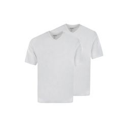 T-Shirt HAJO "T-Shirt 2er Pack", Herren, Gr. L, weiß, Obermaterial: 100% Baumwolle CO., Kurzarm, Shirts