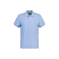 Poloshirt GANT "Poloshirt Regular Shield Pique Polo 1er Pack", Herren, Gr. L, blau (hellblau), Obermaterial: 100% Baumwolle CO., Kurzarm, Shirts