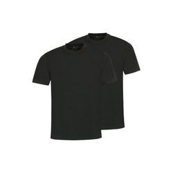 T-Shirt HAJO "T-Shirt 2er Pack", Herren, Gr. L, schwarz, Obermaterial: 100% Baumwolle CO., Kurzarm, Shirts