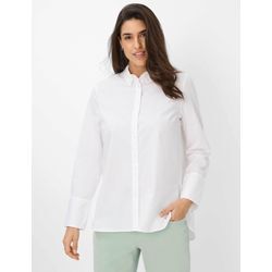 Klassische Bluse BRAX "Style VIKI", Damen, Gr. 34, weiß, 97% Baumwolle, 3% Elasthan, Blusen