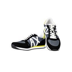 Sneaker ARMANI EXCHANGE "Sneaker", Herren, Gr. 45, grau (grau, weiß), Obermaterial: 75% Textilmaterial TEXMAT. 25% Kunstleder synt.leather. Futter: 100% Textilmaterial TEXMAT. 100% Gummi rubber., Schuhe