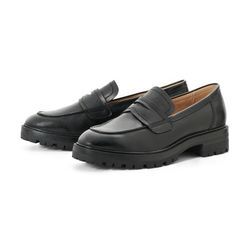 Leder-Loafer - Schwarz - Gr.: 37