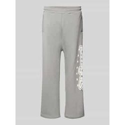 Straight Leg Sweatpants mit Label-Print Modell 'Three Ring'