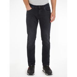 Slim-fit-Jeans TOMMY JEANS "SCANTON SLIM", Herren, Gr. 31, Länge 32, schwarz (dynamic jacob schwarz), Obermaterial: 92% Baumwolle, 6% Elastomultiester, 2% Elasthan, modisch, schmal, Jeans