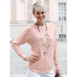 Strickpullover CASUAL LOOKS "Pullover", Damen, Gr. 36, beige (puder), 50% Baumwolle, 50% Polyacryl, unifarben, Langarm, Pullover