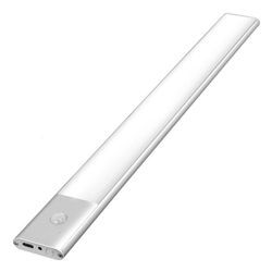 Aiperq - LED-Schranklampe mit Bewegungsmelder, 2-in-1-LED-Küchen-Unterbauleuchte, über usb wiederaufladbar und mit 220 v betrieben, 30 cm