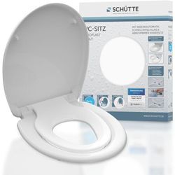 Wc Sitz family white, Duroplast Toilettendeckel mit Absenkautomatik und Schnellverschluss, wc Sitz Kinder, Klobrille