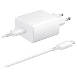 Samsung – USB-C-Adapter 45 W – mit USB-C-Kabel – EP-TA845 – Weiß