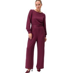 Overall ZERO "zero Jumpsuit mit Stoffgürtel" Gr. 34, Normalgrößen, rot (port royale), Damen, Obermaterial: 100% Viskose. Ärmelfutter: ohne Futter., unifarben, Overalls, Gürtel