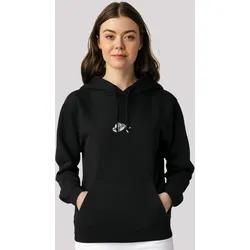 Kapuzenpullover F4NT4STIC "Alice im Wunderland Hut LOGO", Damen, Gr. 3XL, schwarz, Obermaterial: 85% Baumwolle, 15% Polyester, casual, relaxed fit, Langarm, Pullover, Premium Qualität, Zeichentrick, TV Serie