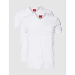 T-Shirt mit Logo-Print im 2er-Pack Modell 'HUGO-V'