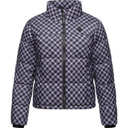 Winterjacke RAGWEAR "Serah Print", Damen, Gr. 4XL (48), lila (lavender), Außenmaterial: 100% Polyester, Innenfutter: 100% Polyester, Wattierung: 100% Polyester, modisch, gerade hüftlang, hoch geschlossener Ausschnitt, Langarm Ärmel ohne Ärmelschlitz Rippstrickbündchen, Jacken, wasserdichte Winter Steppjacke mit Hahnentritt Muster