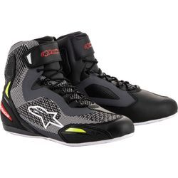 Alpinestars Faster 3 Rideknit, Schuhe Schwarz/Grau/Neon-Gelb 6 US male