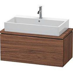 Duravit L-Cube Waschtisch-Unterschrank LC580802121 92 x 47,7 cm, nussbaum dunkel, für Konsole, 2 Schubkästen