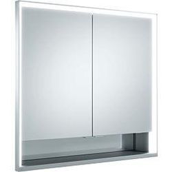 Keuco Royal Lumos Spiegelschrank 14317171301 Wandeinbau, silber-eloxiert, offenes Ablagefach, 700 x 735 x 165 mm