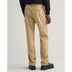 Chinohose GANT "REGULAR TWILL CHINOS", Herren, Gr. 32, Länge 30, grün (schwarz khaki), Twill, Obermaterial: 98% Baumwolle, 2% Elasthan, klassisch, regular fit knöchellang, Hosen, Regumit gefütterten Seitentaschen