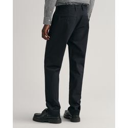 Chinohose GANT "REGULAR TWILL CHINOS", Herren, Gr. 31, Länge 34, schwarz, Twill, Obermaterial: 98% Baumwolle, 2% Elasthan, klassisch, regular fit knöchellang, Hosen, Regumit gefütterten Seitentaschen