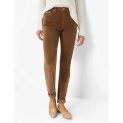 5-Pocket-Hose BRAX "Style MARY" Gr. 46, Normalgrößen, beige, Damen, 74% Baumwolle, 25% Viskose, 1% Elasthan, Hosen