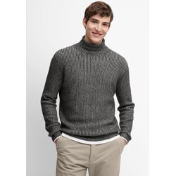 Rollkragenpullover CINQUE "CISTRO", Herren, Gr. XL, grau (anthrazit), Strick, Obermaterial: 49% Baumwolle, 46% Polyamid, 5% Elasthan, unifarben, casual, slim fit, Langarm Strickbündchen, Pullover, mit Strickbündchen