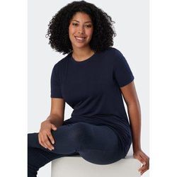 SCHIESSER Shirt kurzarm Modal blau - Mix+Relax 36 female