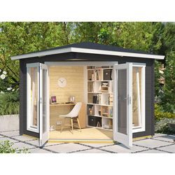 Dancover Holzpavillon Brittany, 2,4x2,4x2,41m, 40mm, Dunkelgrau