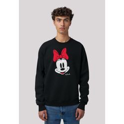 Sweatshirt F4NT4STIC "Disney Micky Maus Minnie Gesicht Vintage Look", Herren, Gr. L, schwarz, Obermaterial: 85% Baumwolle, 15% Polyester, casual, regular fit, Rundhals, Langarm ohne Bündchen, Sweatshirts, Premium Qualität