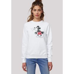 Sweatshirt F4NT4STIC "Disney Micky Maus Vintage Retro Zeichentrick", Damen, Gr. L, weiß, Obermaterial: 85% Baumwolle, 15% Polyester, casual, regular fit, Rundhals, Langarm ohne Bündchen, Sweatshirts, Premium Qualität