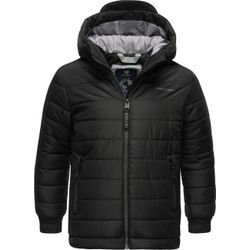 Winterjacke RAGWEAR "Coolio", Jungen, Gr. 128, schwarz, Außenmaterial: 100% Polyester, Innenfutter: 100% Polyester, Wattierung: 100% Polyester, casual, gerade hüftbedeckend, hoch geschlossener Ausschnitt, Langarm Ärmel ohne Ärmelschlitz elastischer Bund mit Windstopper, Jacken, Gesteppte Winter-Outdoorjacke mit Kapuze