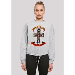 Sweatshirt F4NT4STIC "Guns 'n' Roses Appetite For Destruction" Gr. L, grau (erdgrau), Damen, Obermaterial: 65% Baumwolle, 35% Polyester, Sweatshirts, Premium Qualität