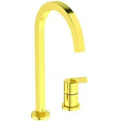 Ideal Standard Küchen-2-Loch-Armatur BD423A2 brushed gold, mit hohem eckigen Rohrauslauf