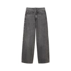 TOM TAILOR Mädchen Wide Leg Jeans, grau, Uni, Gr. 134