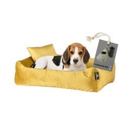 Rohrschneider ® Hundebett inkl. Gratis-Beigabe, Kuschelsofa gelb M