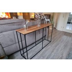 Konsole AMBIENTE HAUS "Urban Konsoltisch - (B) 133cm", schwarz, B:133cm H:84cm T:36cm, Sideboards, Konsolentisch