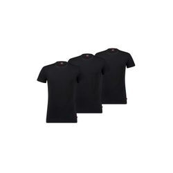 T-Shirt LEVI'S "T-Shirt 3er Pack", Herren, Gr. L, schwarz, Obermaterial: 95% Baumwolle CO. 5% Elasthan EL., Kurzarm, Shirts