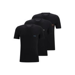 T-Shirt HUGO "T-Shirt T-SHIRT RN TRIPLET P 10217251 01 3er Pack" Gr. L, schwarz (open misc), Herren, Obermaterial: 100% Baumwolle CO., Shirts