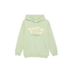 Hoodie S.OLIVER JUNIOR Gr. 134/140, grün (light grün), Jungen, Obermaterial: 90% Baumwolle, 10% Polyester, bedruckt, Sweatshirts, mit Statement-Print, for Kids