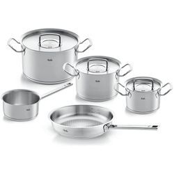 Topf-Set FISSLER "ORIGINAL-PROFI COLLECTION Edelstahl-Topfset", silber (silberfarben), Töpfe, mit breitem Schüttrand, Kaltmetallgriffen. Made in Germany