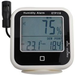 Bluethy - Digitales Thermometer-Hygrometer,Mini-LCD-Psychrometer-Temperaturmessgerät, Feuchte- und Temperatur-Taupunkt-Messgerät