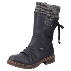 Winterstiefel RIEKER Gr. 39, schwarz, Damen, Lederimitat, Textil, Schuhe, Winterboots, Profilsohle, Warmfutter, mit Rieker-TEX