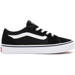 Sneaker VANS "Filmore Decon" Gr. 36,5, schwarz-weiß (schwarz, weiß), Textil, Leder, unifarben mit Farbeinsatz, Schuhe Canvassneaker Sneaker low Skaterschuh, aus textilem Canvas-Material